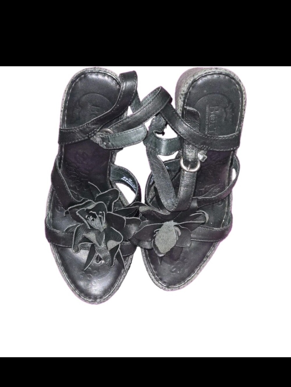Born  Wedge Heel Flower Sandals 10